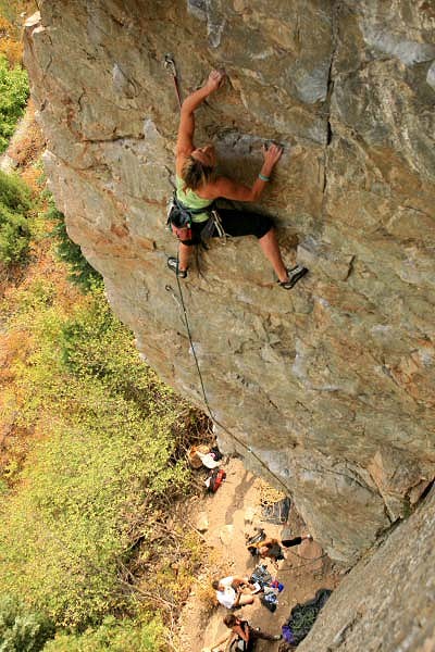 Heidi Wirtz doing her thing for Climb4Life