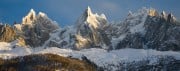 The Chamonix Aiguilles in the evening light<br>© Jonathan Griffith