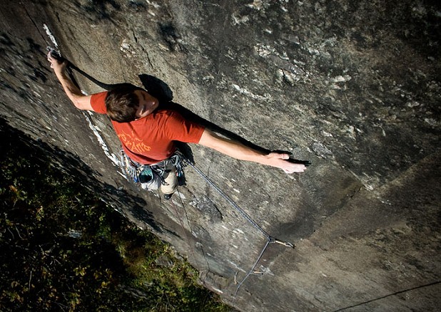 Pete Robins attempting Psyche and Burn (E6) Tremadog  © Jack Geldard - Assistant Editor