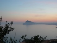 Benidorm in the distance at twilight