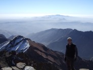 Summit of Mount Toubkal, The High Atlas, Morocco.