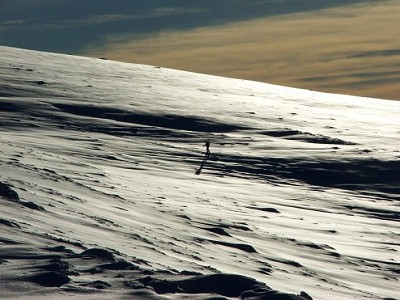 Lone Skier above Loch Ossian-12/1/08  © Jim C