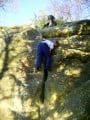 brixton climber in South sandstone. Stone Farm Rocks