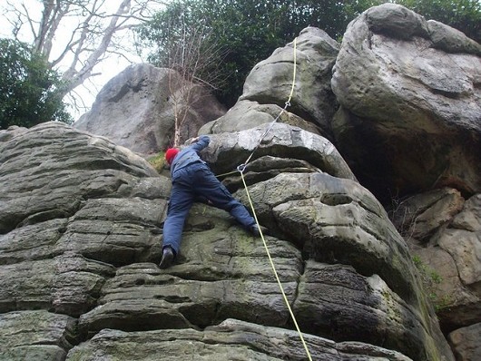 brixton climber in south sandstone.Bowles Rocks  © brixton climber