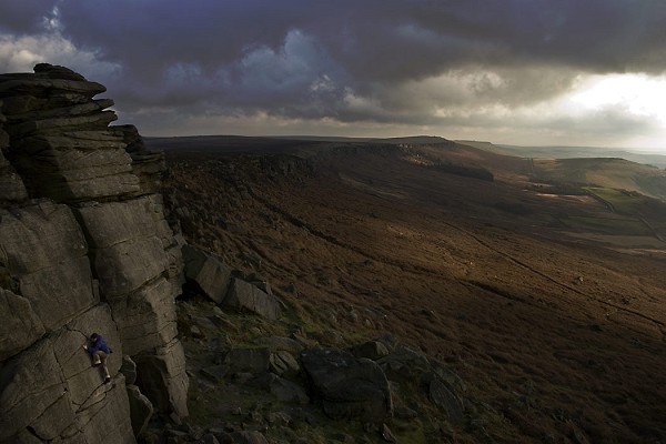 One last route.  End of the Day at Stanage  © A Huddart