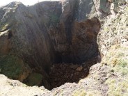Landslide in Devil's Limekiln, Lundy