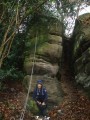brixton climber in south sandstone. Basset farm rocks