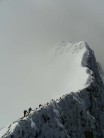 Final ridge up Piz Bernina from the Swiss side