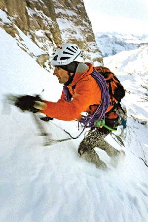 Ueli Steck on the Eiger speed ascent  © Ueli Steck