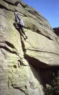 Mike Whittaker on Knights Move (HVS 5a), Burbage North