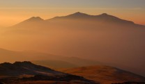 Snowdon From Moel Siabod Inversion Sunset