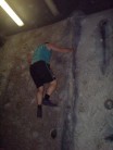 Training on the wall.