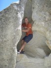 Chris the happy boulderer. City of Rocks, Idaho