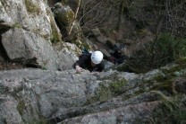 George Andrews on Mucky Gully (D) The Dewerstone