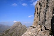 Old guy soloing on Glyder Fach