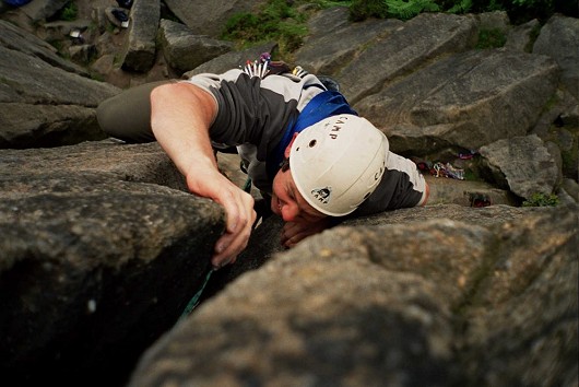 James giving it his all, with a sprained ankle, on The Grazer  © Jonathan Phillips
