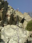 Kevin, Topped out on "Overground" (S) At Clifton Crag