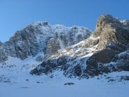 The North face of the Ben in full spring ice glory