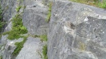 Some of the bolts at the top of the ledge