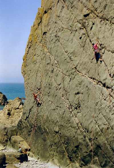 Climbers on Break on Through and Fay  © mjpritchard