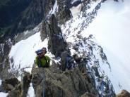 Anne on the Aiguille d'Entreves