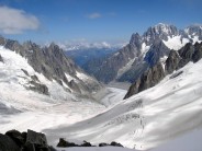 view of upper mer du glace from le petit flambeau