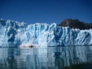 san rafael glacier, block falling...