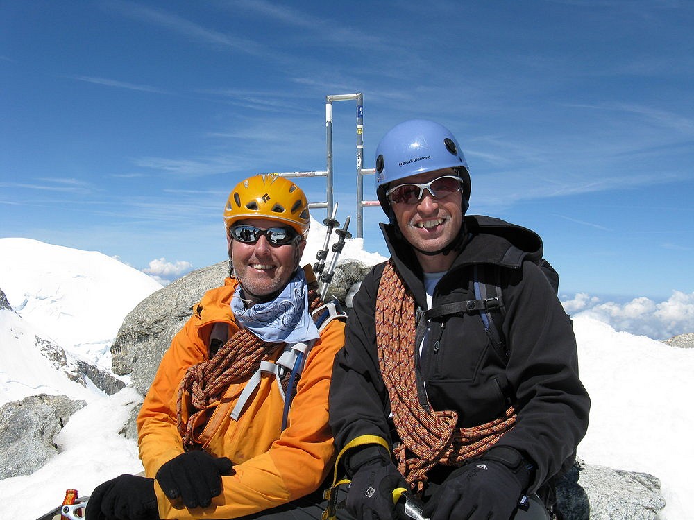 Rob and Ray on the Summit of Mont Blanc du Tacul  © Gary Watson