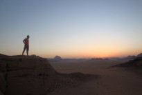 Sunset over Wadi Rum desert