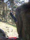 bouldering at the Roaches