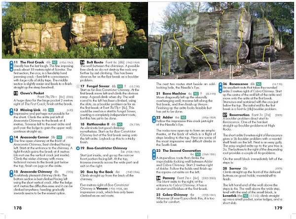 Sample Guidebook Pages 1  © Climbers Club