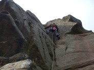 First E climb on gritstone